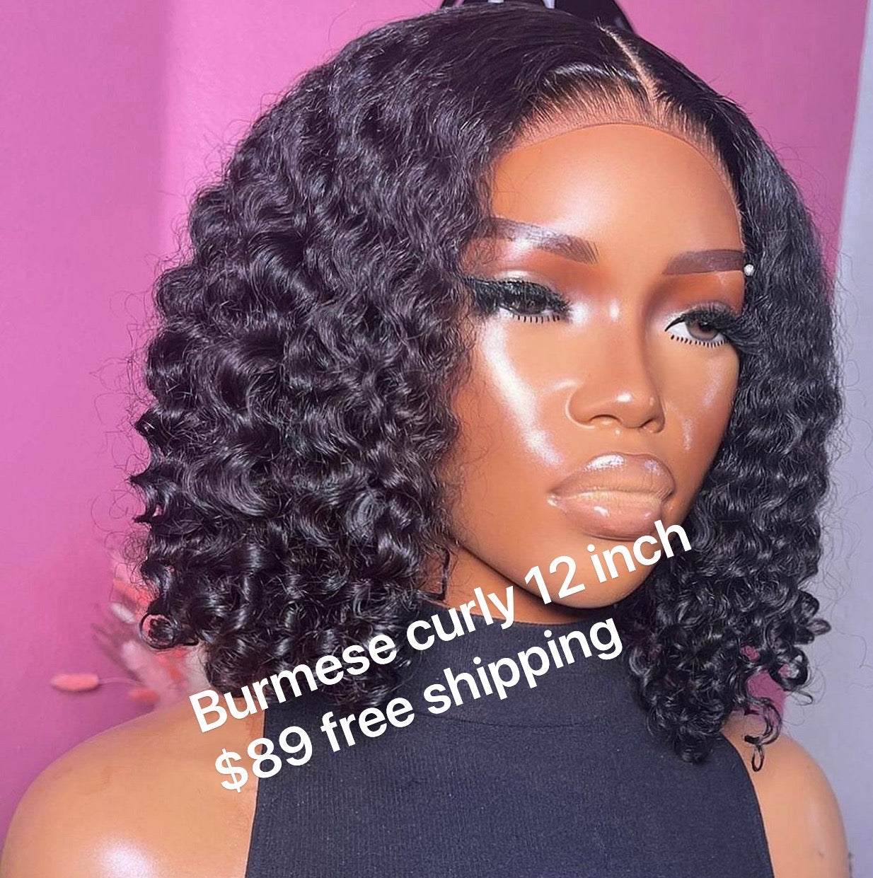 Burmese Curl Closure Bob Wig sales