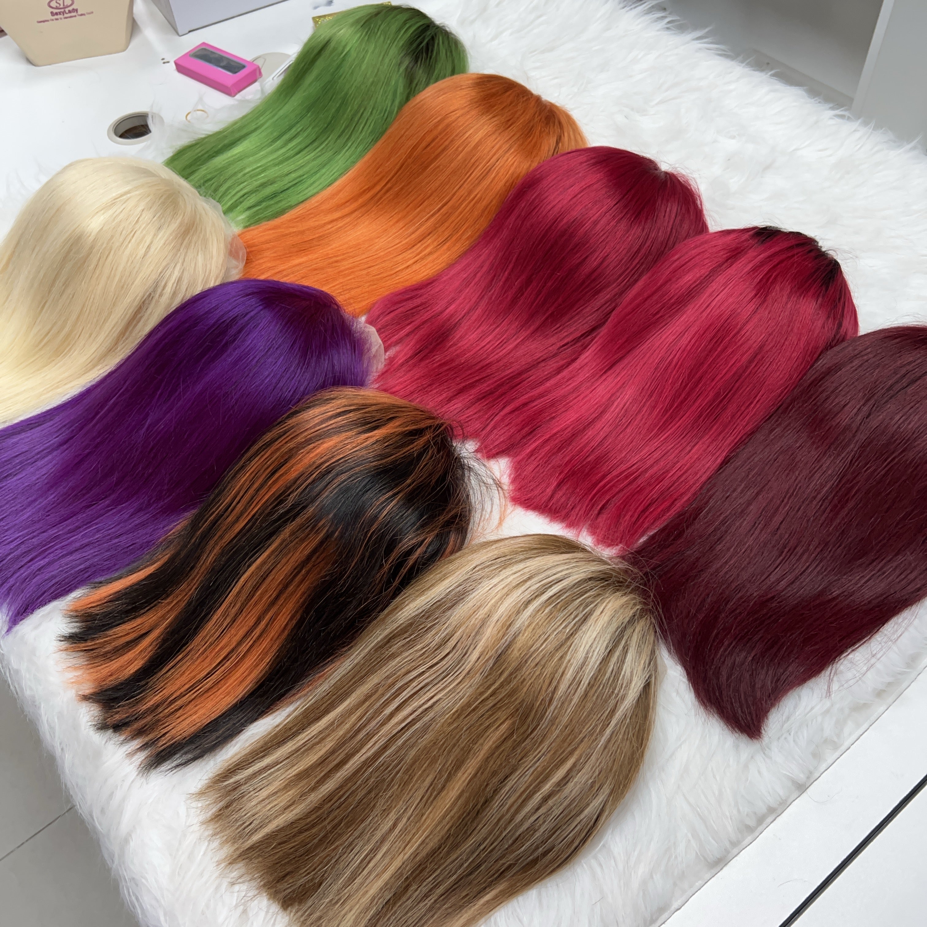 Color Frontal Bob WIg ready to ship