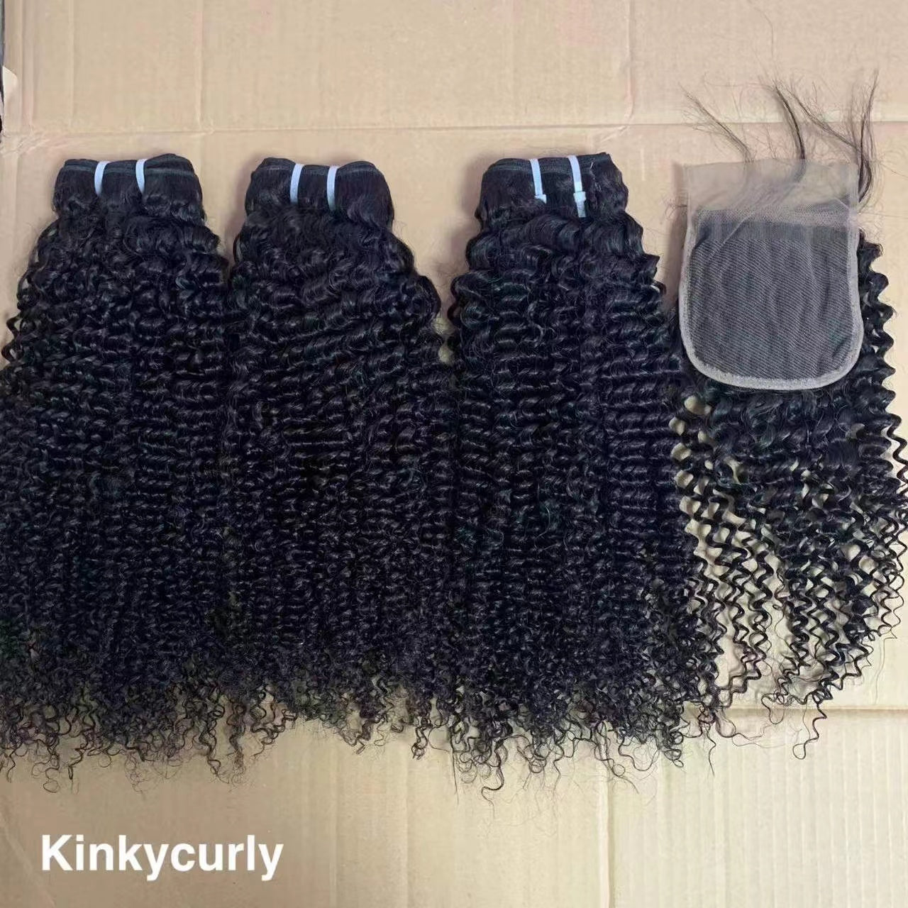 Kinky Curl 3pcs +1 closure / frontal