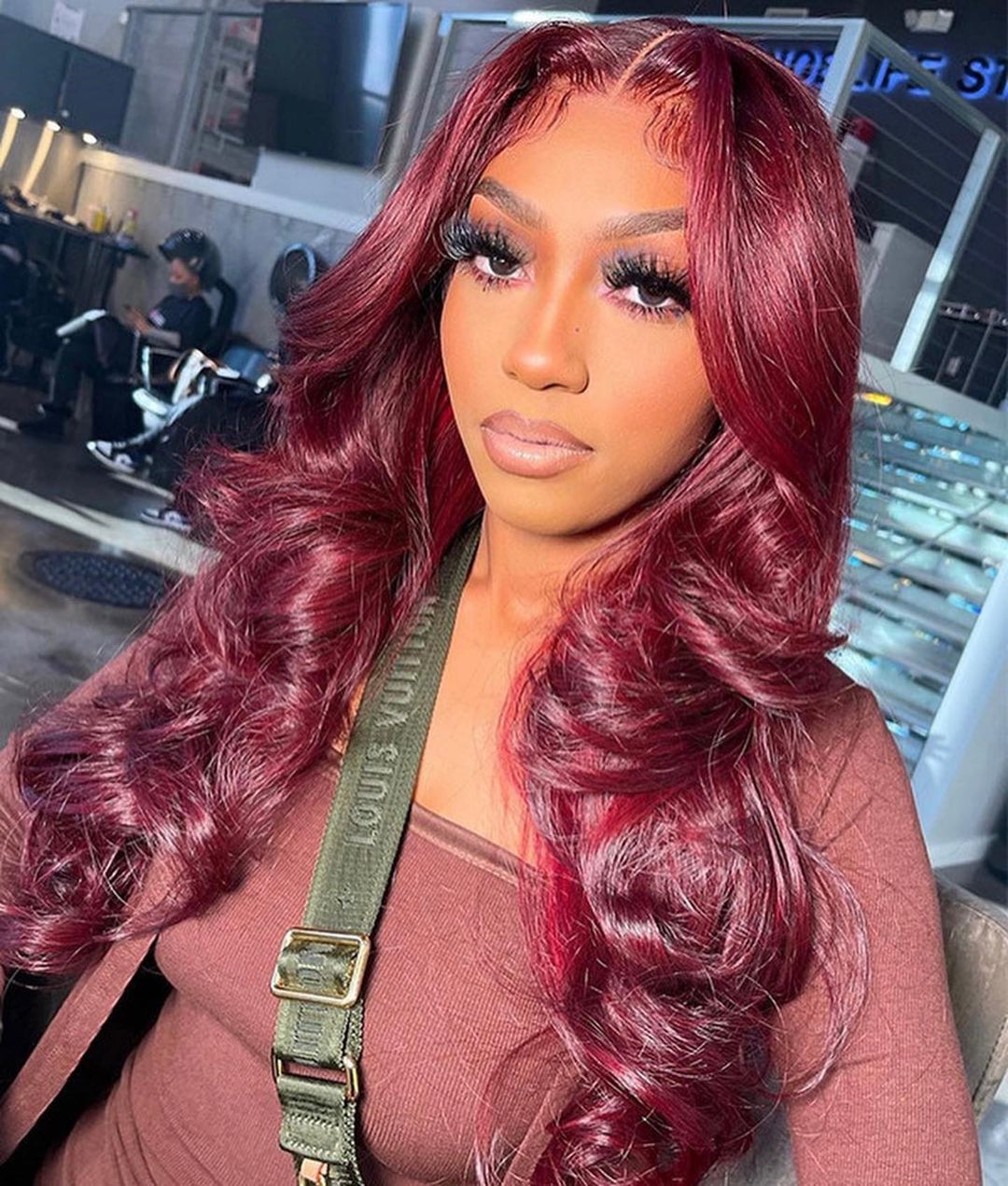 Burgundy Color Wig Frontal WIg /Closure WIg