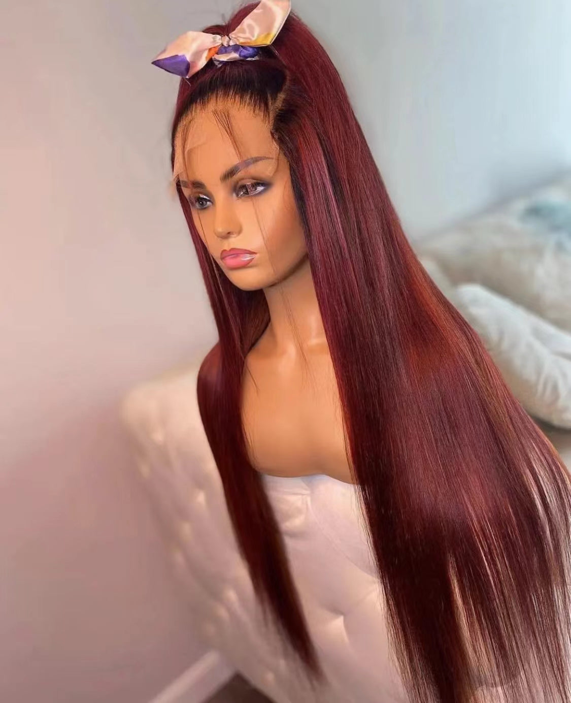 Burgundy Color Wig Frontal WIg /Closure WIg