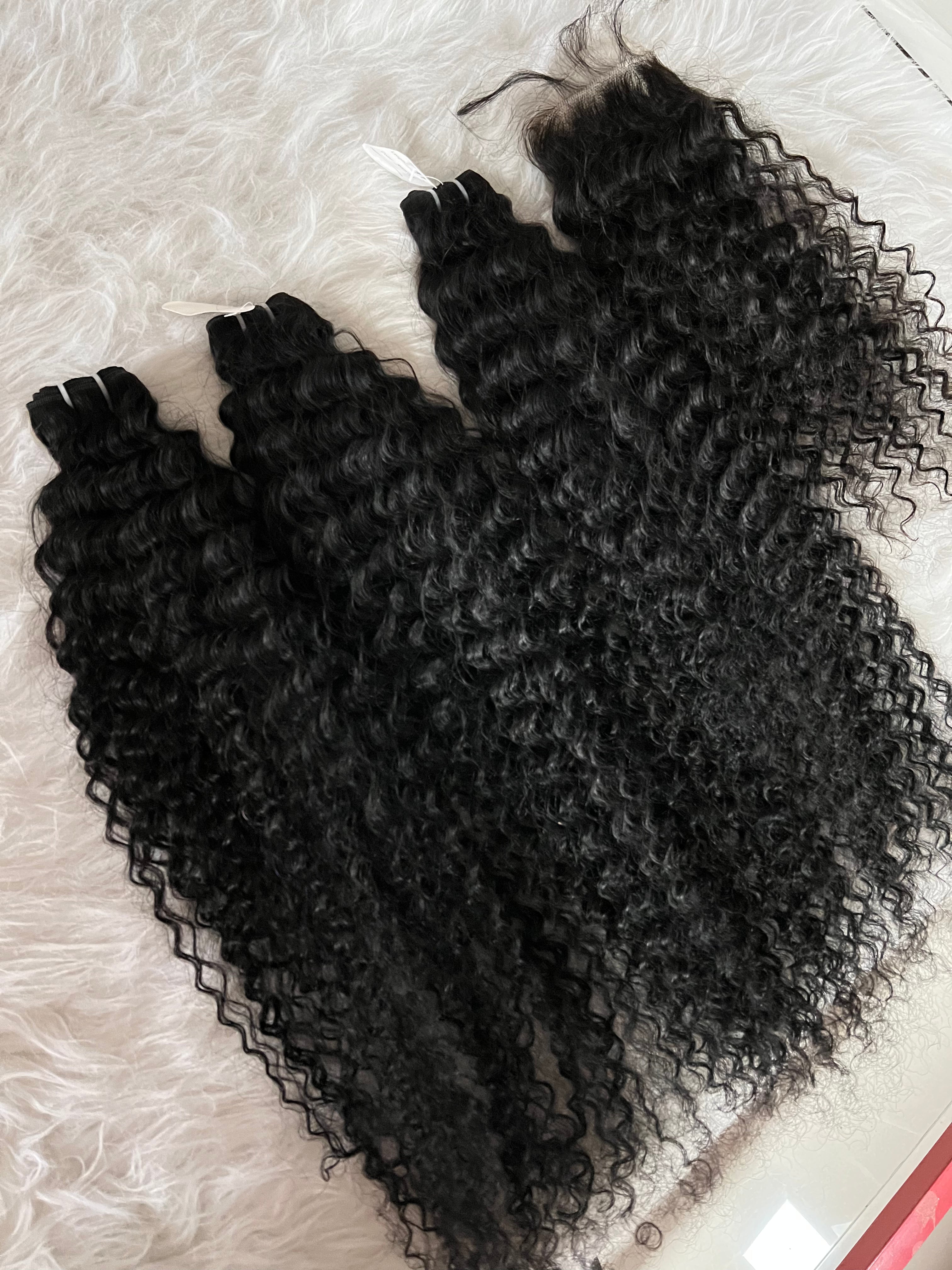 Burmese Curl 3pcs +1 closure / frontal