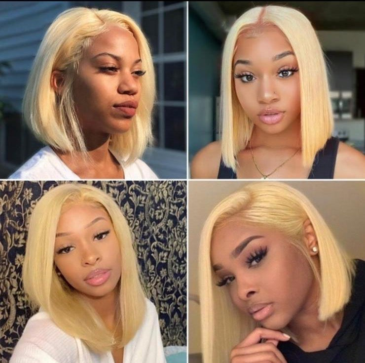 Color Frontal Bob WIg ready to ship