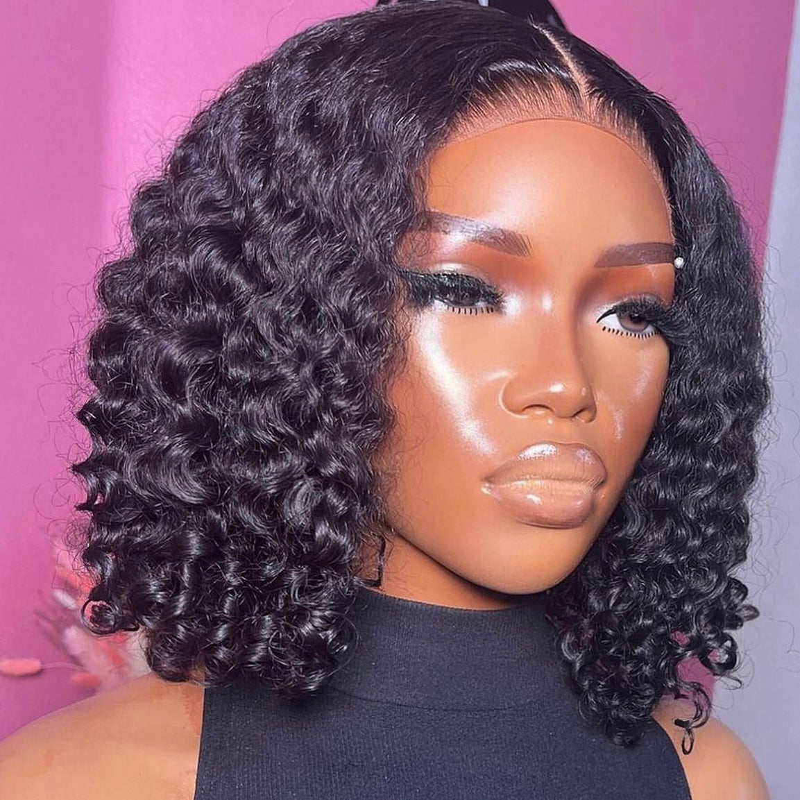 Burmese Curl Closure Bob Wig sales